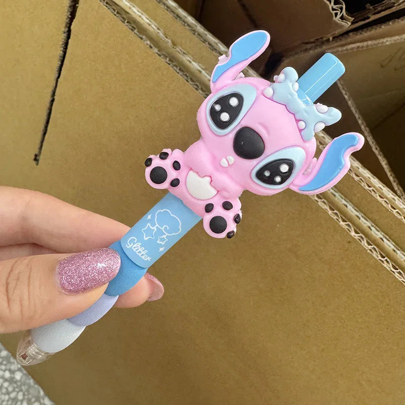 Cute Cartoon Stitc Characters Funny Doll Black Press Ballpoint Pen