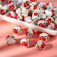 White Beads Candy Red Gloves