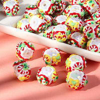 White Bead Red Yellow Crutch Wreath