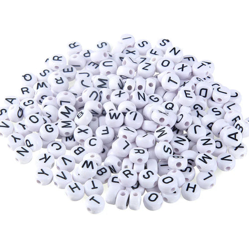 100 Acrylic English Letter Beads Beaded Jewelry Accessories