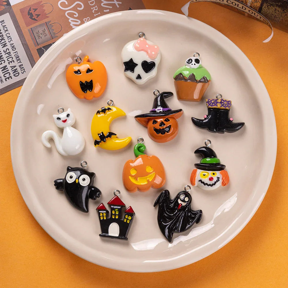 Resin Pendant Halloween Ghost Festival Pumpkin Accessories Skeleton Ghost