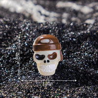 Bright Face-Skull with Brown Hat