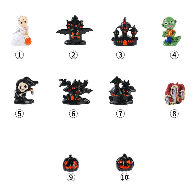 3D Halloween Ornaments Ghost Wizard House Pumpkin (no Hole)