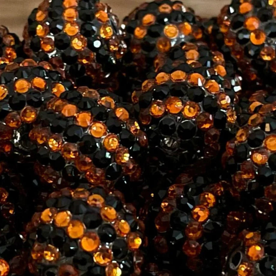16-22MM Resin Diamond Ball Beads Halloween Orange Black Striped Diamond Ball Beads Chunky Beads