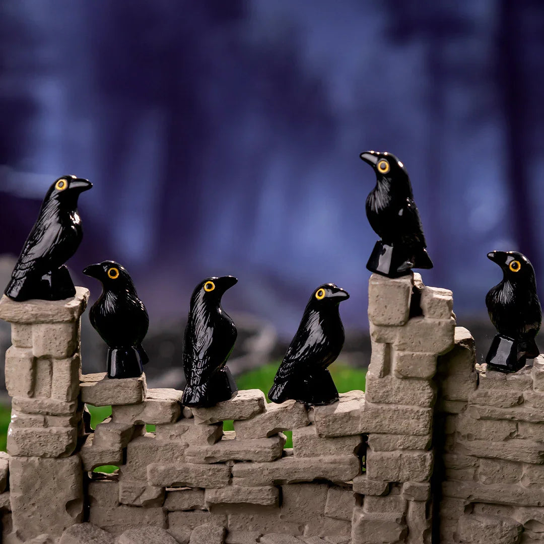Halloween Black Crooked Crow Resin (no Hole)