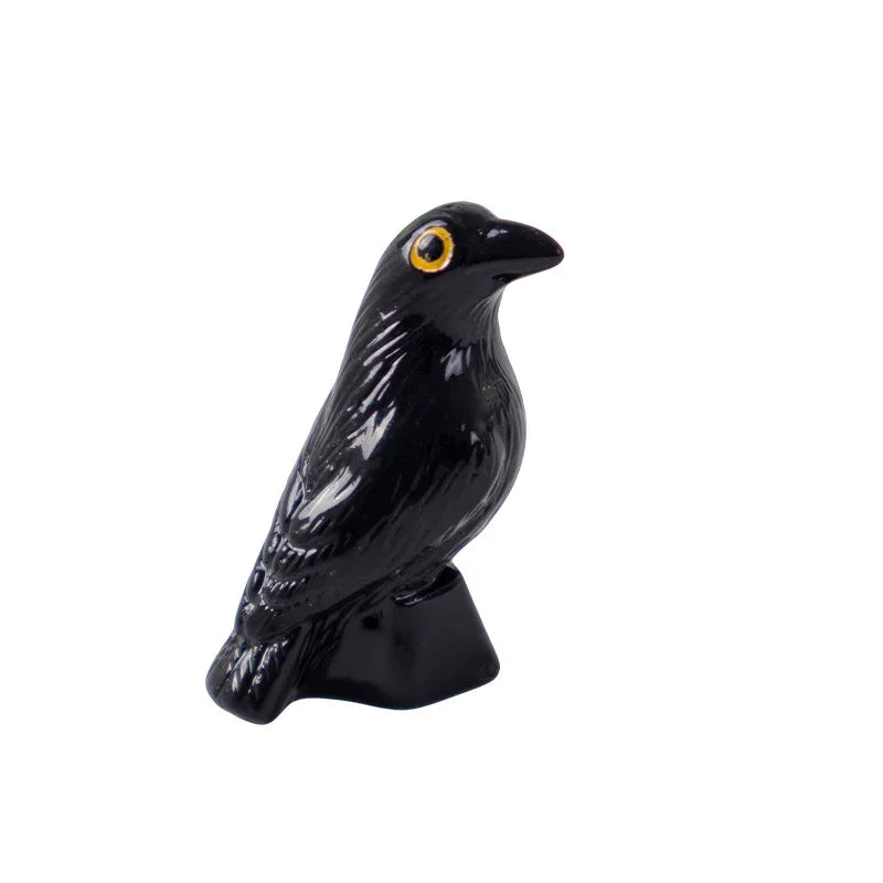 Halloween Black Crooked Crow Resin (no Hole)