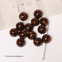 Leopard-print round beads