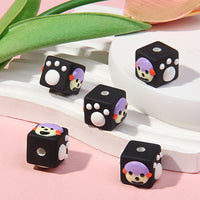 Black purple hat little dog paw
