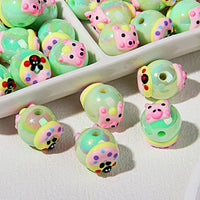 Green Bead Piglet Donut