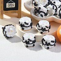 White Bead Black and White Cream