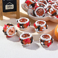 cola beads red white cream