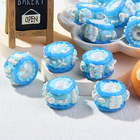 White Bead Blue White Cream