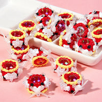 Red Beads Red Yellow Cream Star Bow