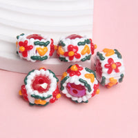 Red Bead White Cream Yellow Heart Safflower Green Strip