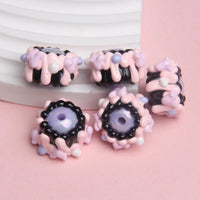 Purple Pearl Black Powder Cream Purple Heart White Dot
