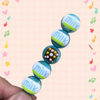 Blue and green milk chocolate