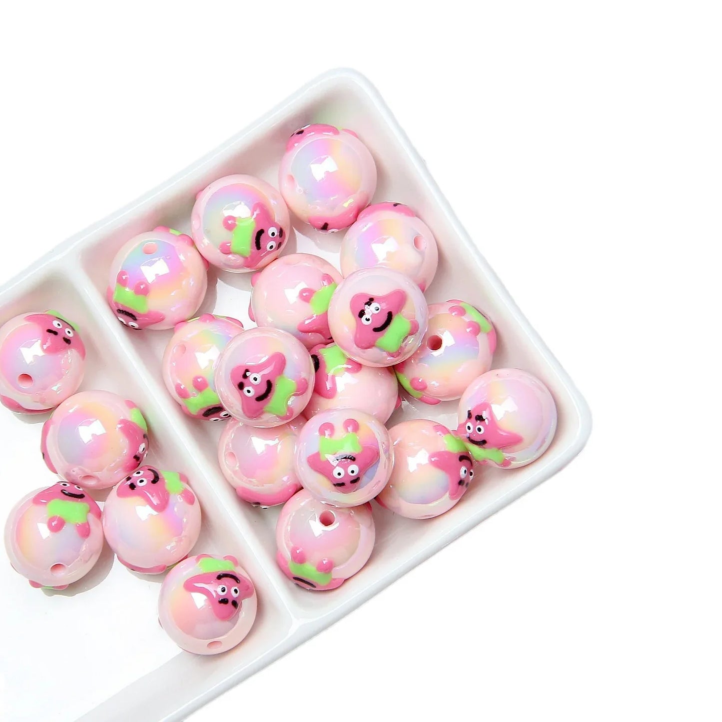 16MM Cartoon Acrylic Hand-painted Beads Beaded