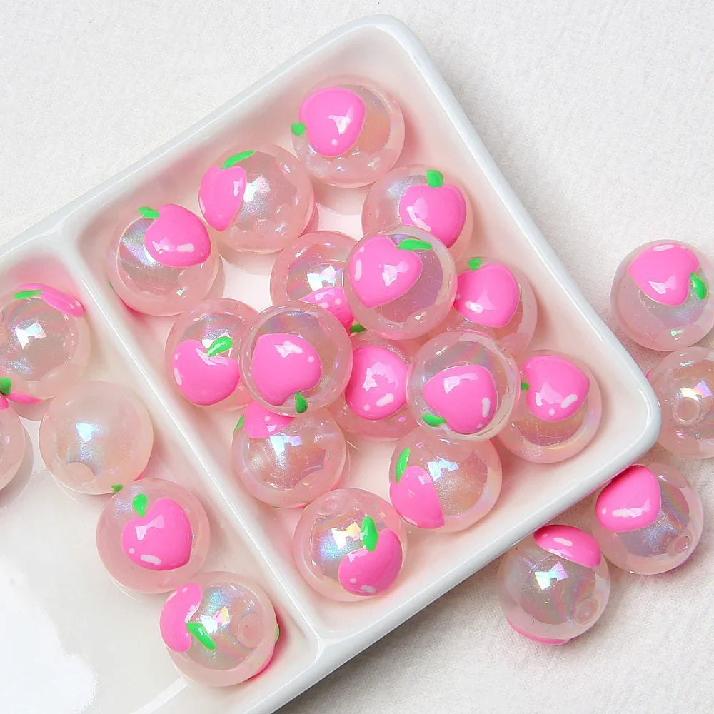16MM Cartoon Acrylic Hand-painted Beads Beaded