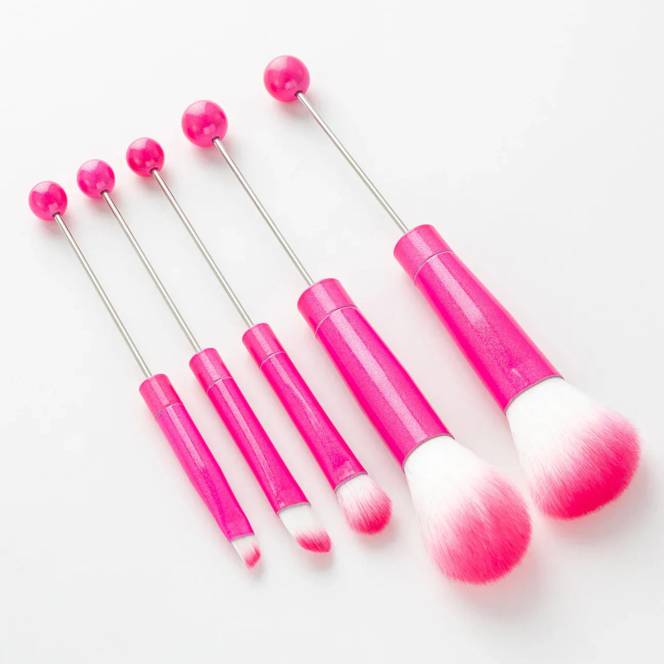 5 DIY Metal Handle Beaded Makeup Brush Suit