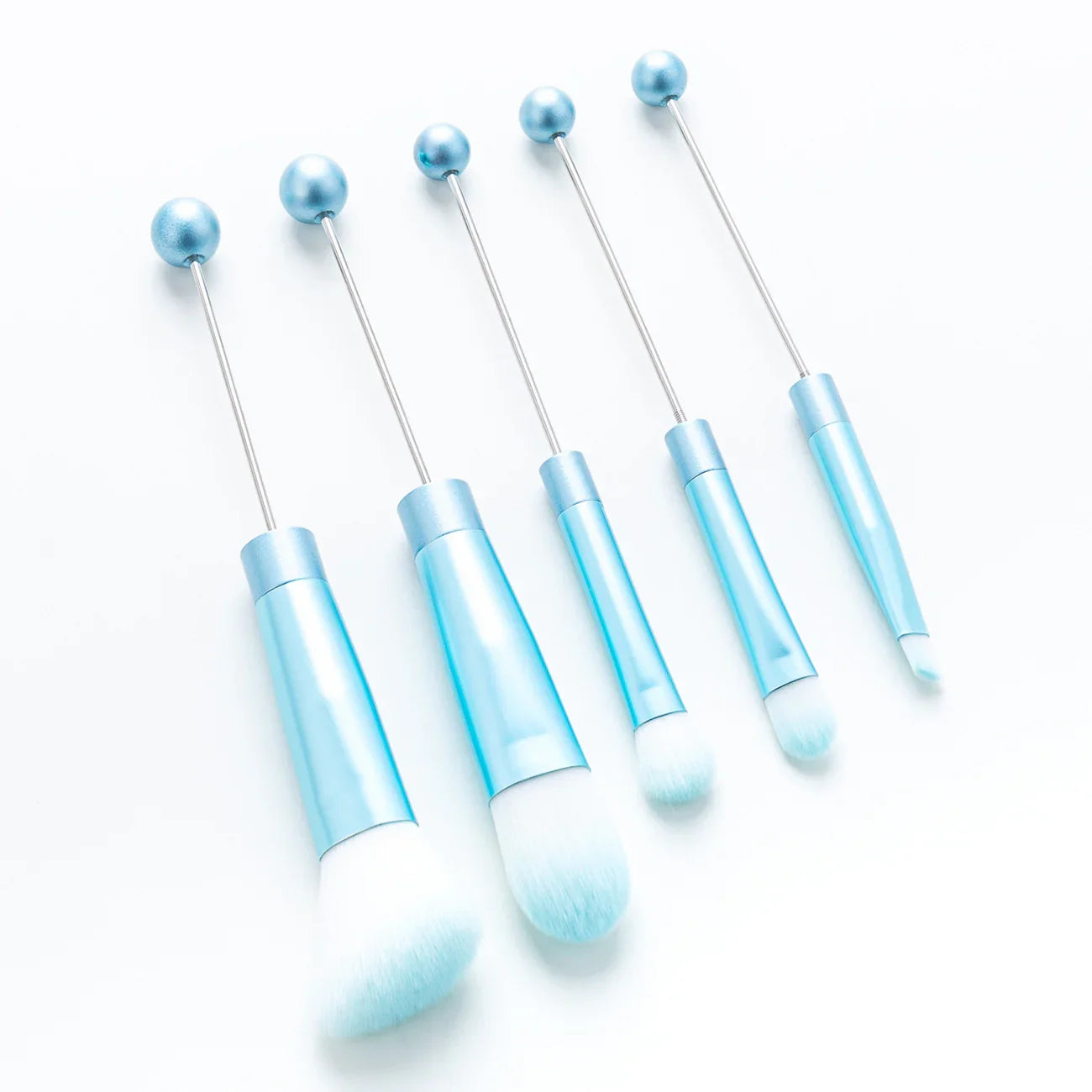 5 DIY Metal Handle Beaded Makeup Brush Suit