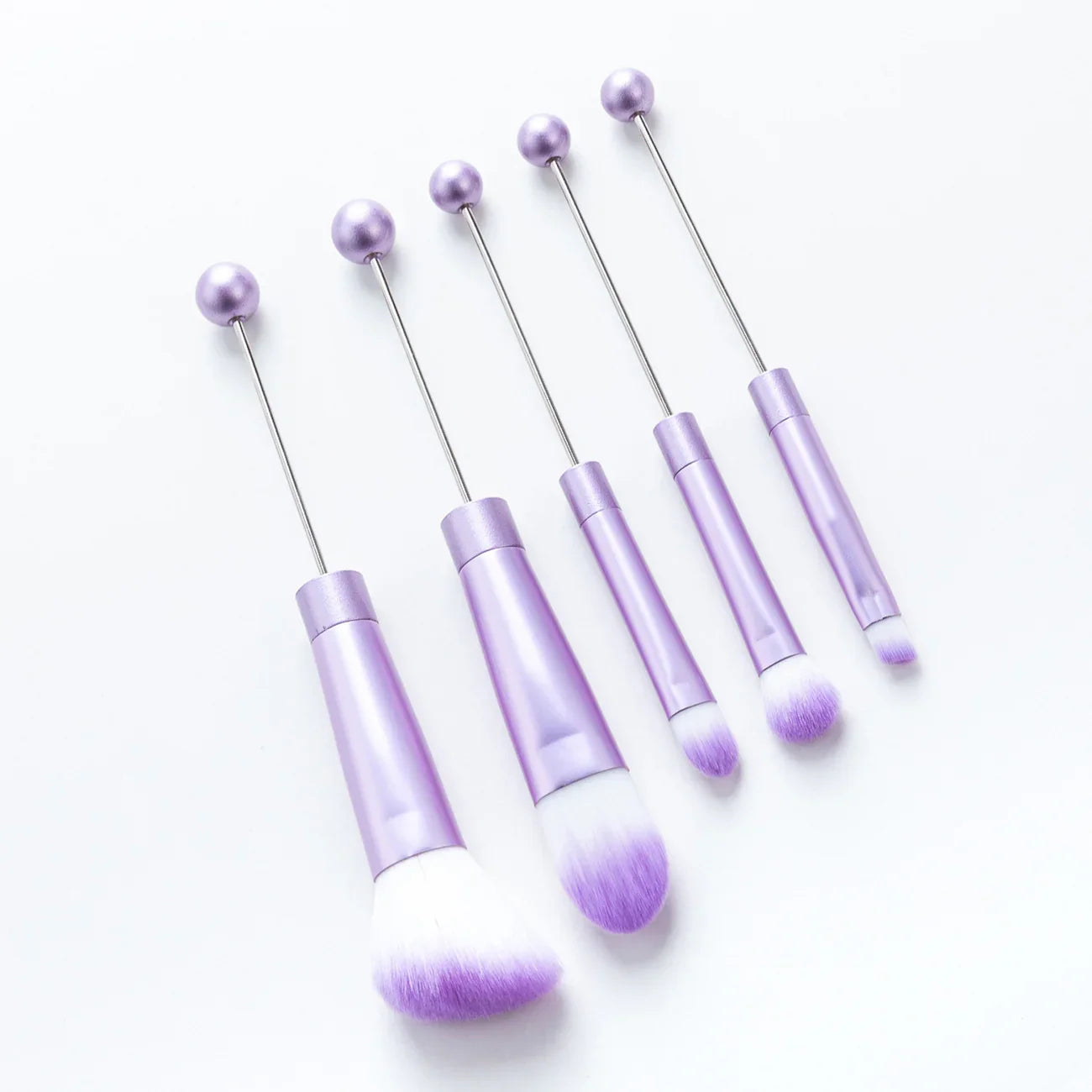 5 DIY Metal Handle Beaded Makeup Brush Suit