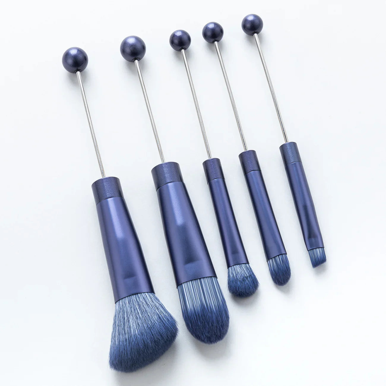 5 DIY Metal Handle Beaded Makeup Brush Suit