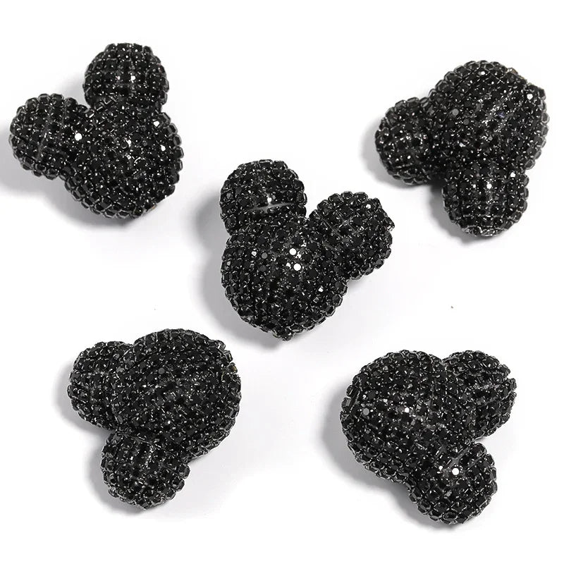 Color Mickey Head Rhinestone Chain Drill Ball Beaded - Beadable Cat