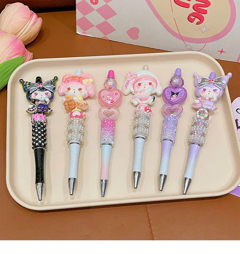 Sanrio Cute Sparkling Rhinestone Beaded Ballpoint Pen
