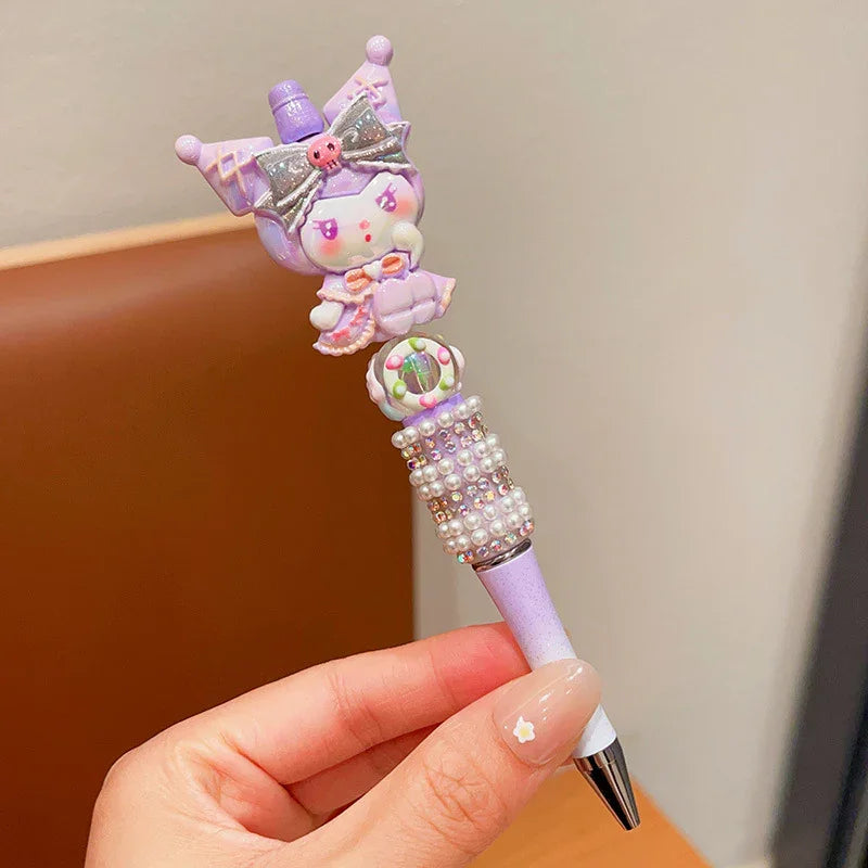 Sanrio Cute Sparkling Rhinestone Beaded Ballpoint Pen