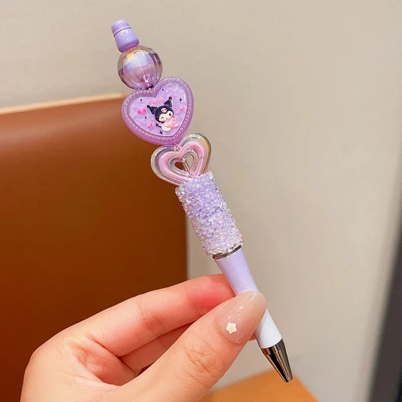 Sanrio Cute Sparkling Rhinestone Beaded Ballpoint Pen