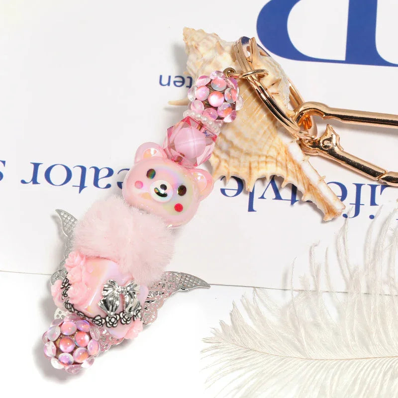 Acrylic Cute Bear Beaded