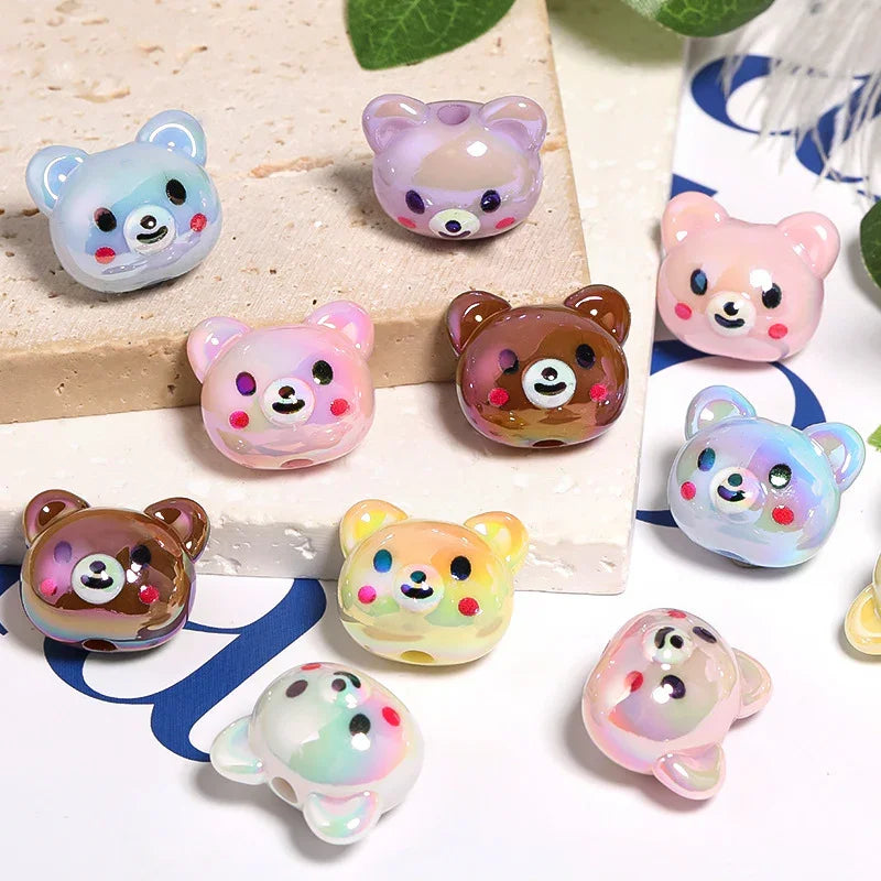Acrylic Cute Bear Beaded
