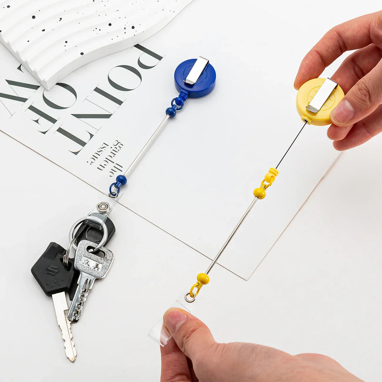 Card Holder Retractable Easy-pull Buckle DIY Beads Badge ID Easy-pull Pull Buckle