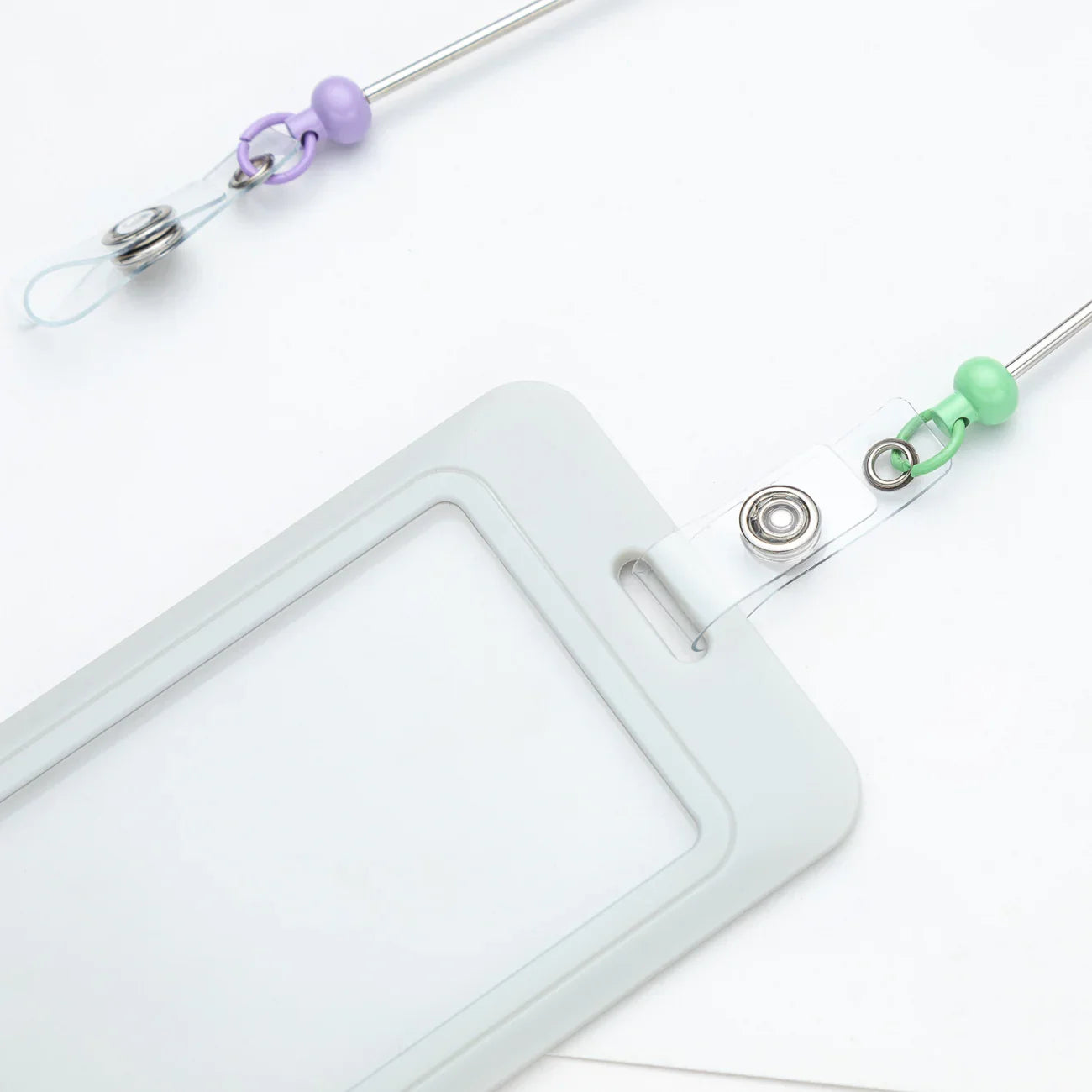 Card Holder Retractable Easy-pull Buckle DIY Beads Badge ID Easy-pull Pull Buckle