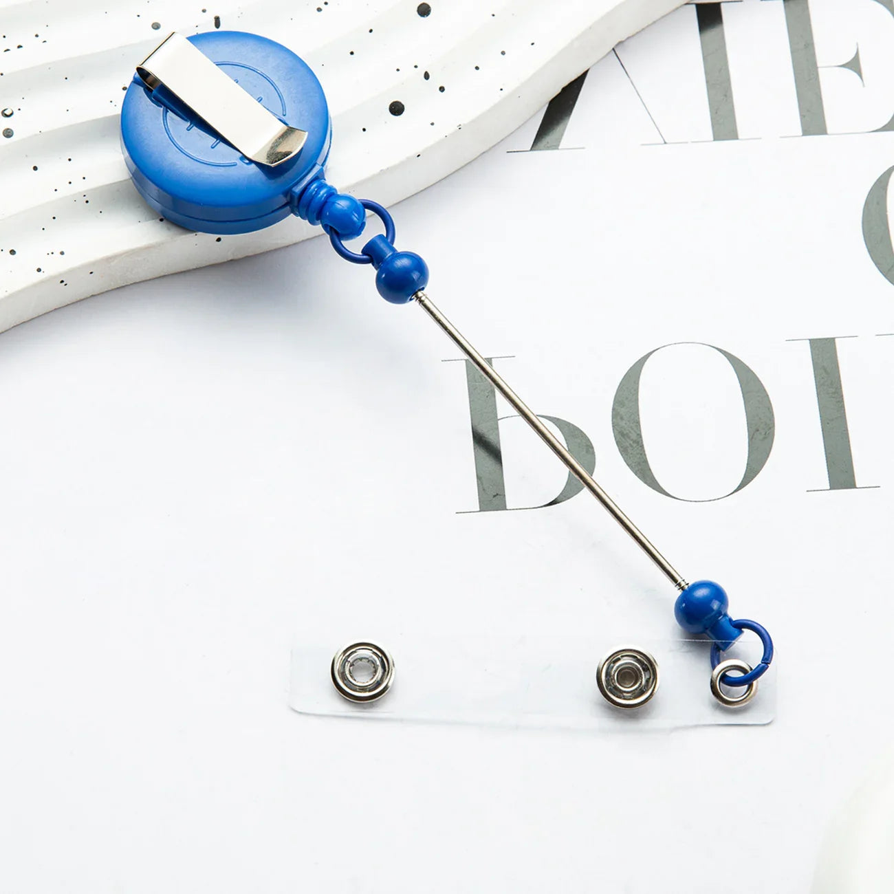 Card Holder Retractable Easy-pull Buckle DIY Beads Badge ID Easy-pull Pull Buckle