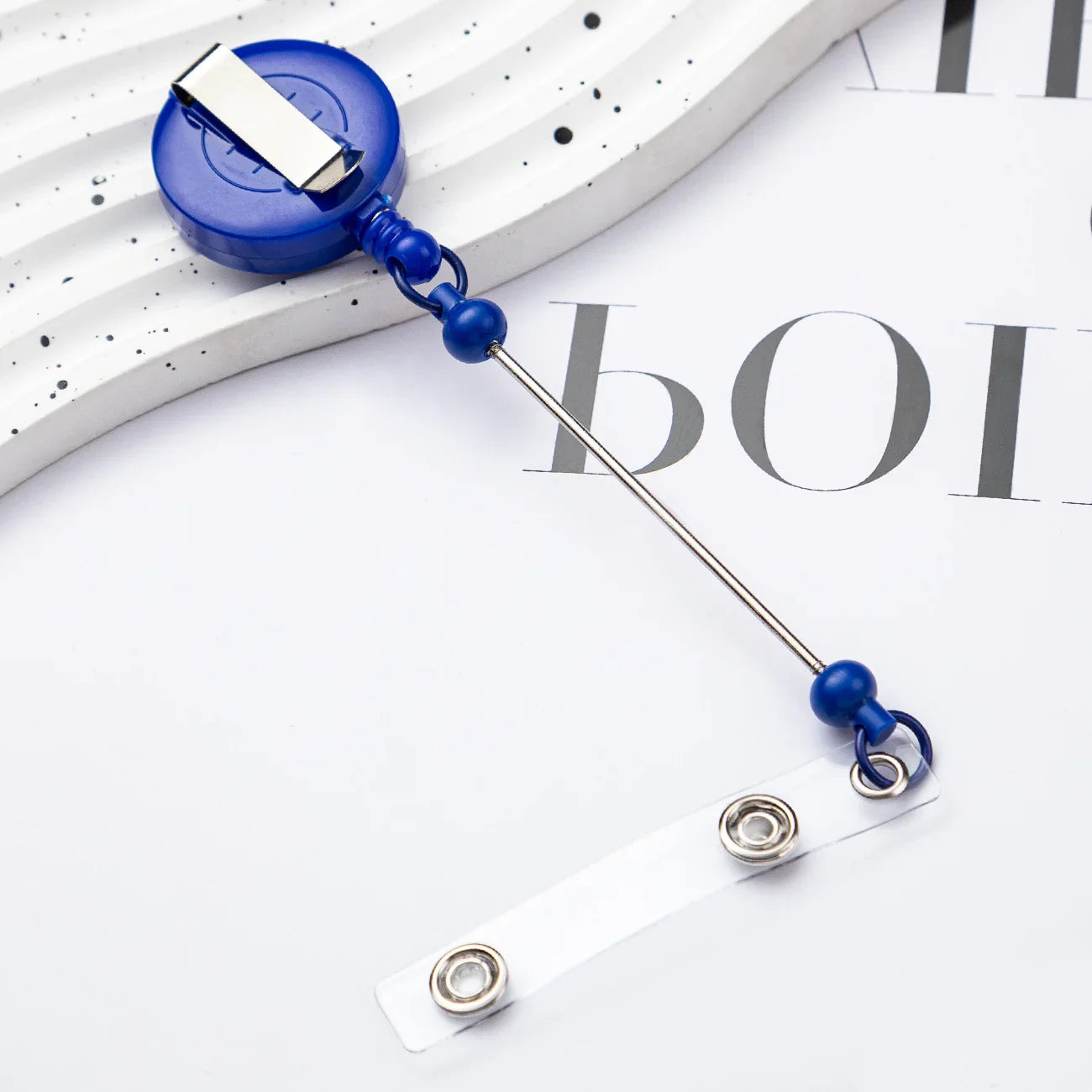 Card Holder Retractable Easy-pull Buckle DIY Beads Badge ID Easy-pull Pull Buckle