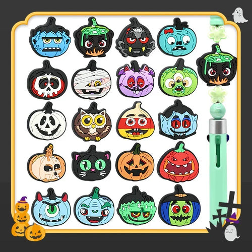 Cartoon Halloween Pumpkin Beaded Patch Focus Bead Jewelry