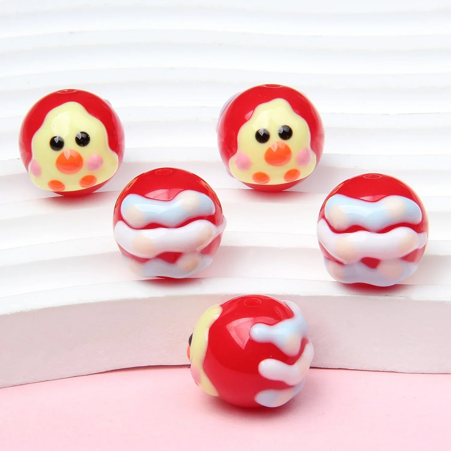 Hand-painted Beads Cartoon Duck Chick Beads Loose Beads