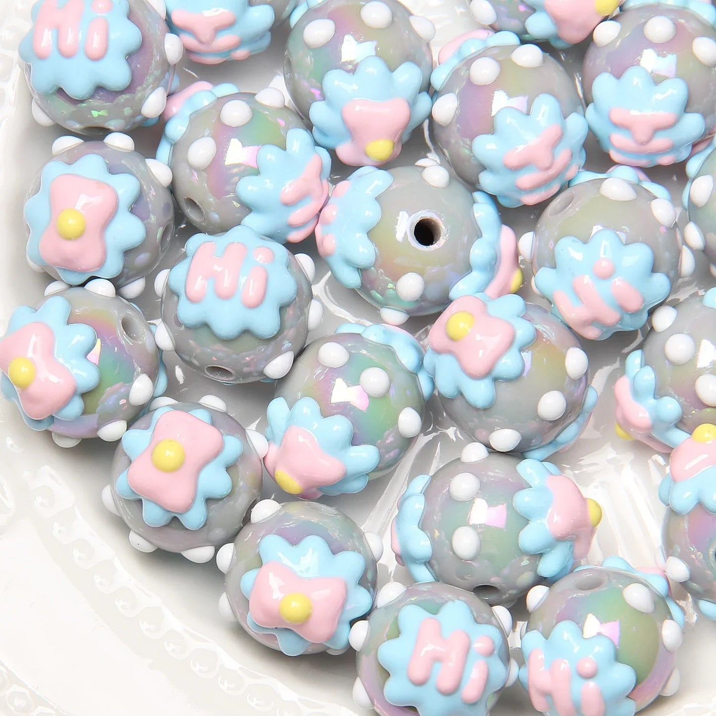 Hand-painted Beads Cartoon Duck Chick Beads Loose Beads