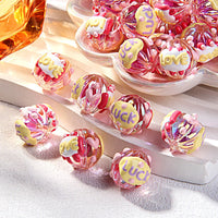Powder lantern beads LUCK LOVE