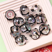 Round beads black jam sticky diamond