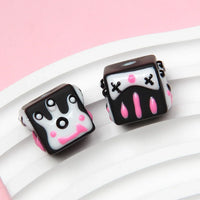 Three-eye black beads