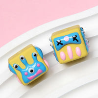 Three eyes yellow beads