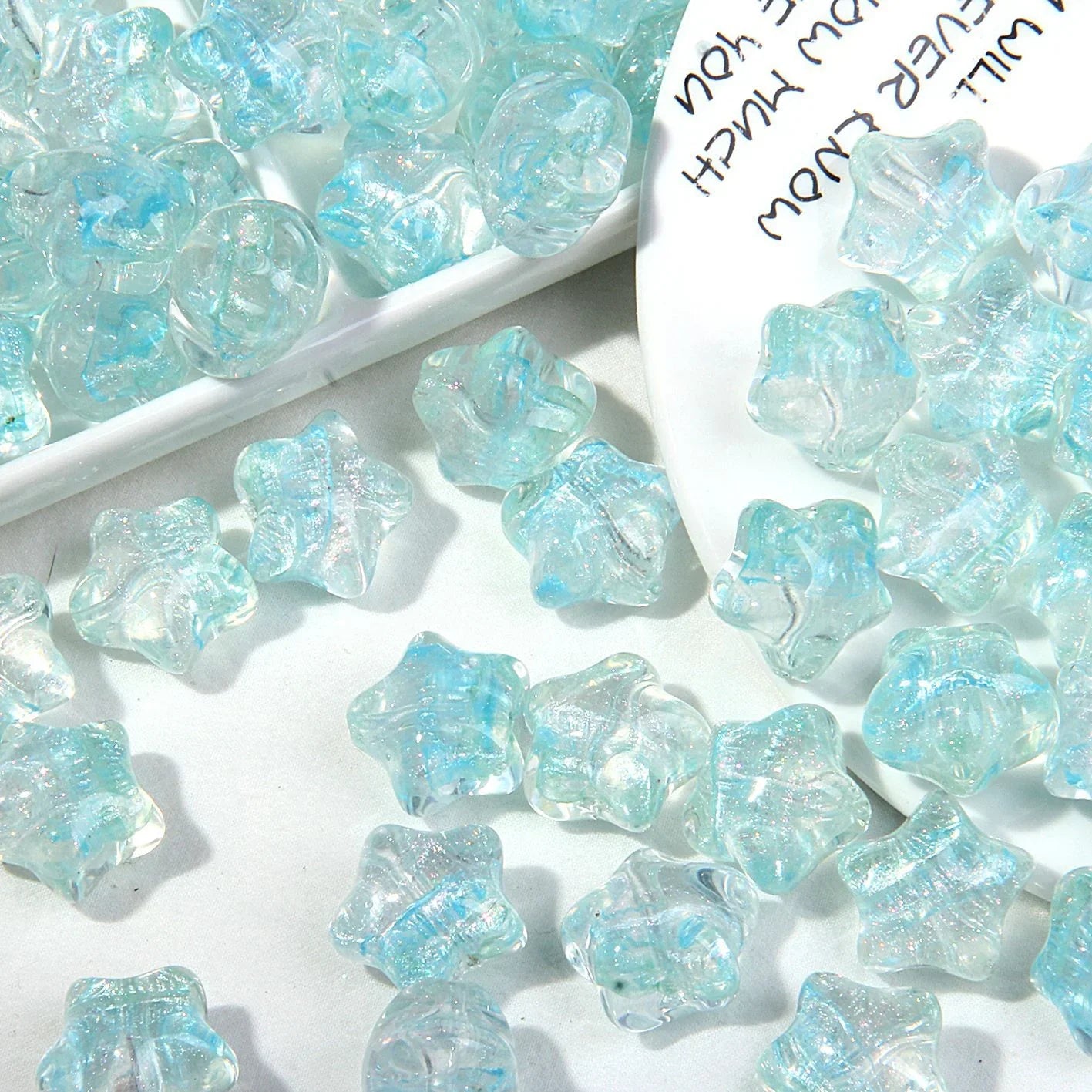 High-end Oil Painting Style Five-pointed Star Acrylic Beads