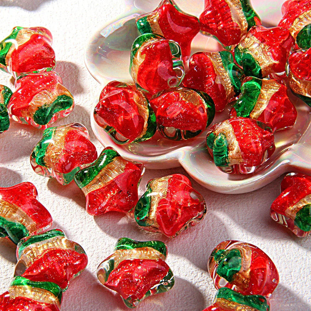 High-end Oil Painting Style Five-pointed Star Acrylic Beads