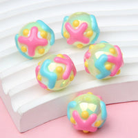 Yellow beads rose red blue cream