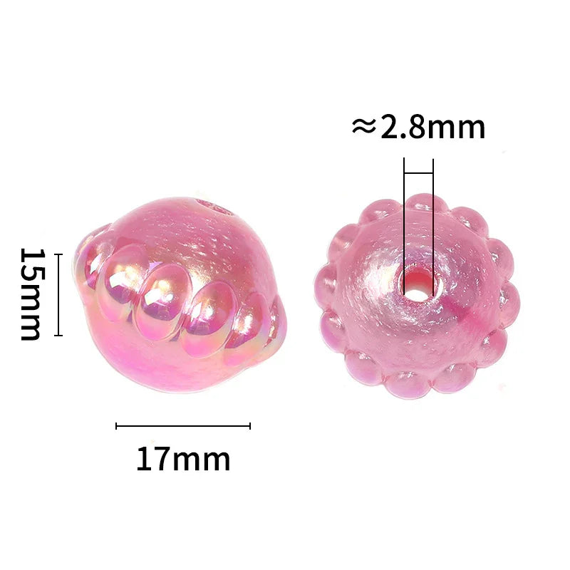 UV Coated Mysterious Planet Beads Acrylic Saturn Beads Loose Beads