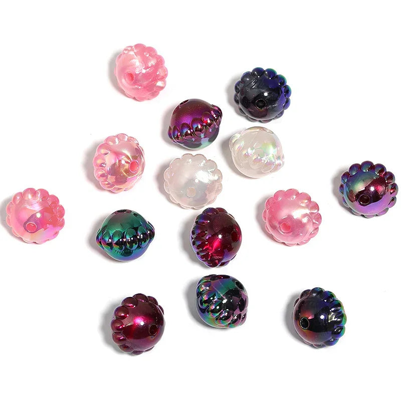 UV Coated Mysterious Planet Beads Acrylic Saturn Beads Loose Beads