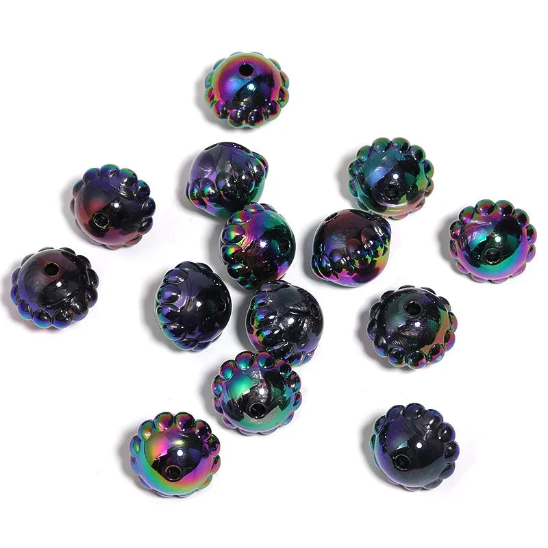 UV Coated Mysterious Planet Beads Acrylic Saturn Beads Loose Beads