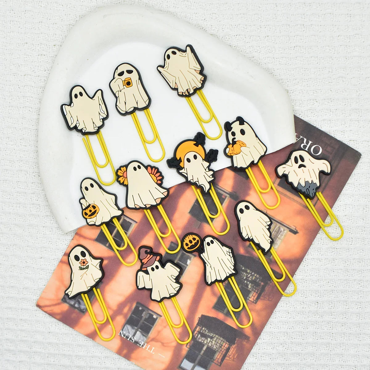 Halloween Cute Ghost Cartoon Colorful Paper Clips